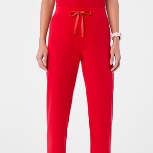 Figs High Waisted Livingston Pop red